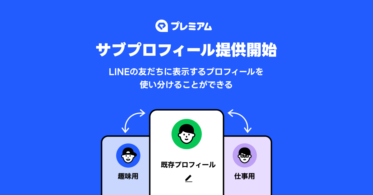 LINEの新機能「サブプロフィール」をLYPプレミアム会員特典として提供